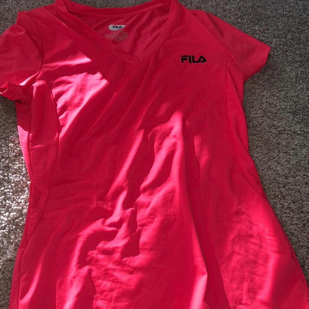 Hot pink Fila shirt